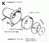 Jonsered RS44 - String/Brush Trimmer (2002-08) Listas de piezas de repuesto y dibujos CLUTCH