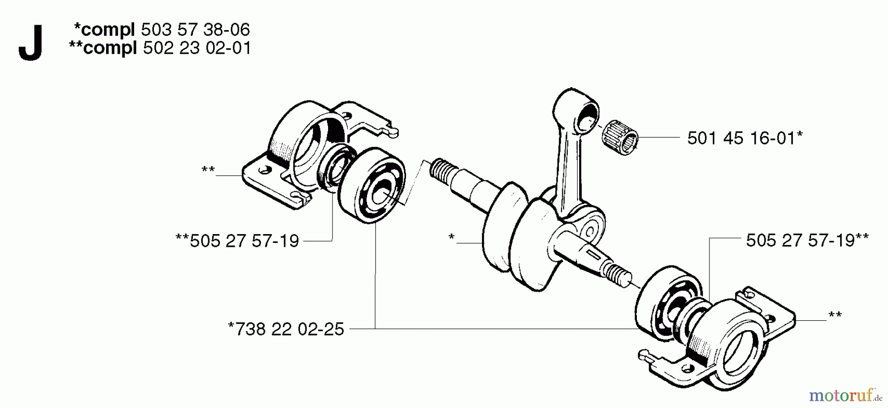  Jonsered Motorsensen, Trimmer RS44 - Jonsered String/Brush Trimmer (2002-08) CRANKSHAFT
