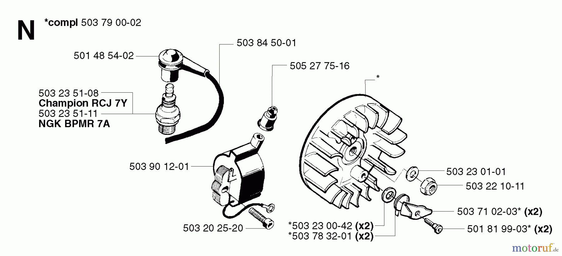  Jonsered Motorsensen, Trimmer RS44 EPA - Jonsered String/Brush Trimmer (2002-08) IGNITION SYSTEM