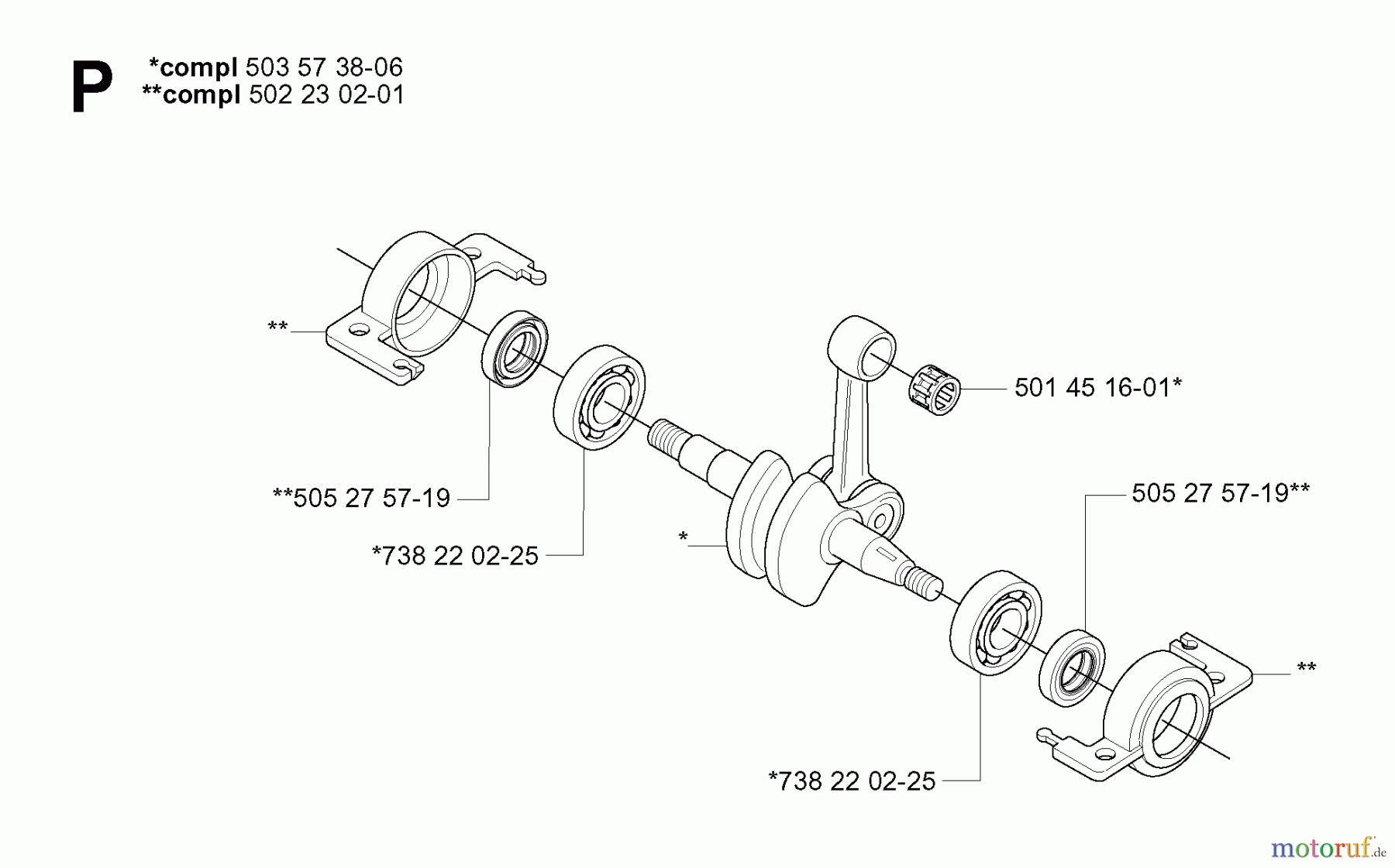  Jonsered Motorsensen, Trimmer RS44 - Jonsered String/Brush Trimmer (2006-01) CRANKSHAFT