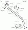 Jonsered GT21 - String/Brush Trimmer (1997-05) Spareparts SHAFT HANDLE #1