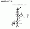 Jonsered GT21L - String/Brush Trimmer (1996-02) Listas de piezas de repuesto y dibujos CARBURETOR DETAILS