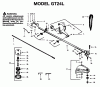 Jonsered GT22L - String/Brush Trimmer (1996-03) Spareparts SHAFT HANDLE #1