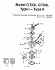 Jonsered GT24L - String/Brush Trimmer,TYPE I, TYPE II (1994-01) Spareparts CARBURETOR DETAILS