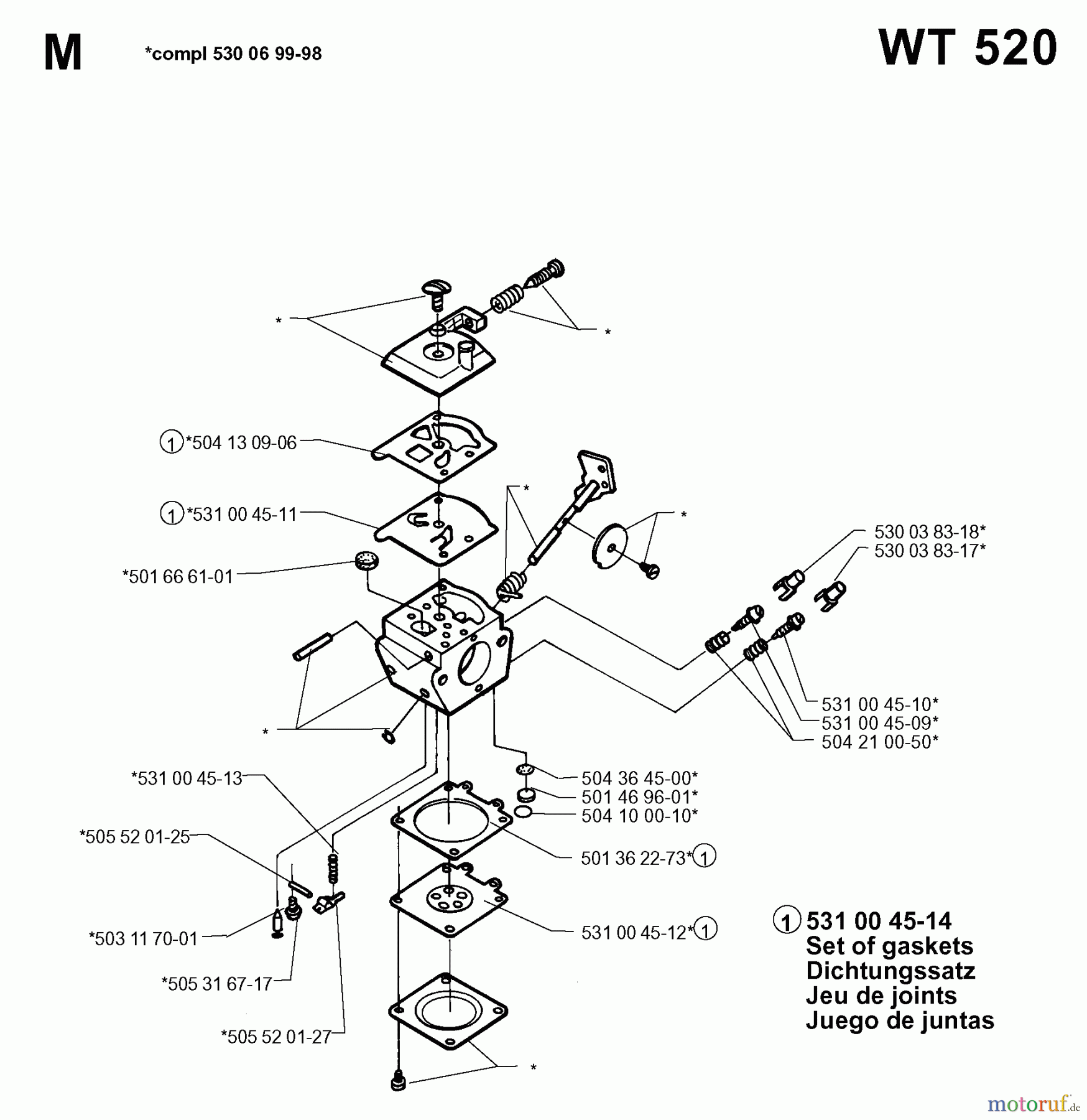  Jonsered Motorsensen, Trimmer GT26D - Jonsered String/Brush Trimmer (1999-05) CARBURETOR DETAILS