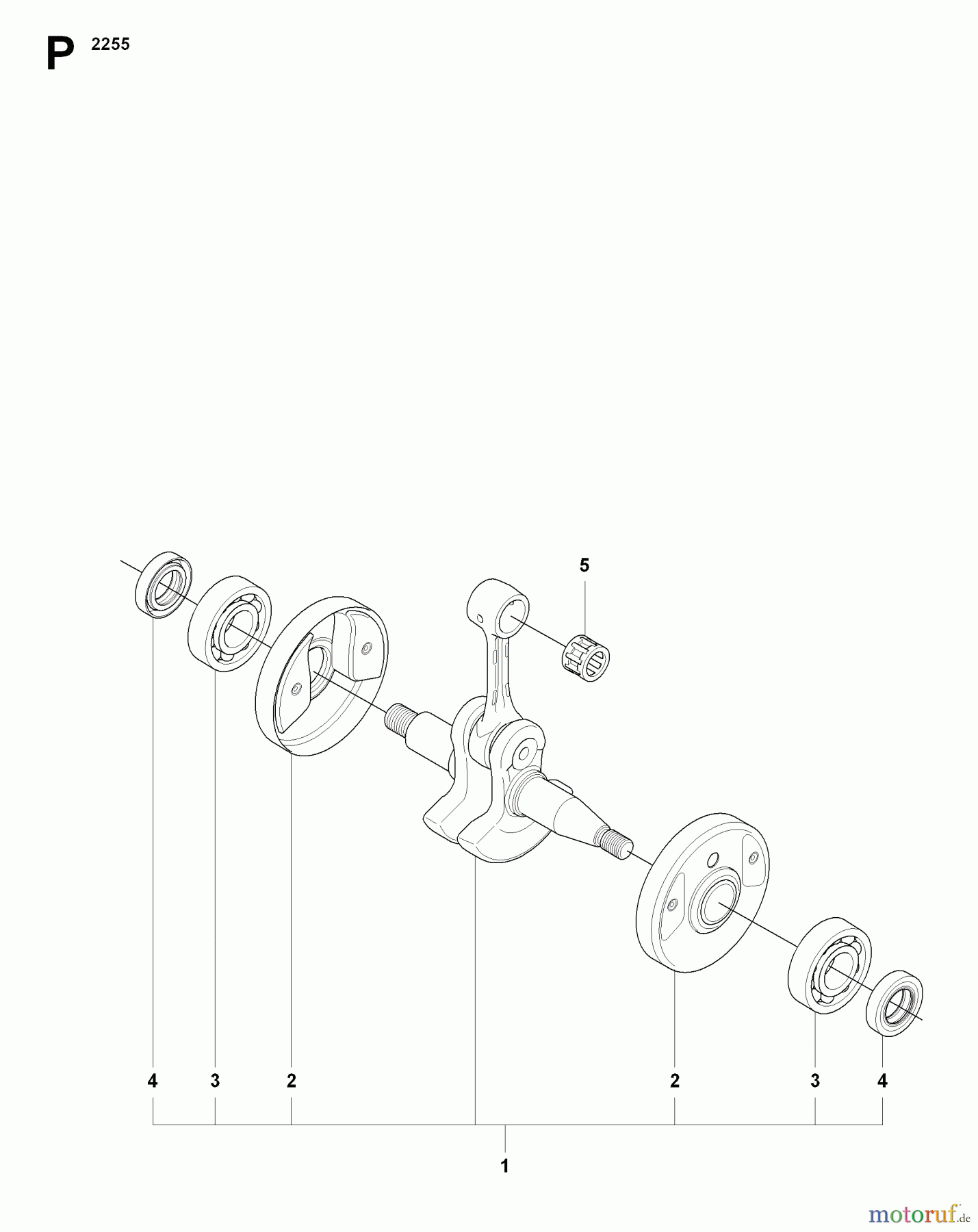  Jonsered Motorsensen, Trimmer MC2255 - Jonsered String/Brush Trimmer (2008-07) CRANKSHAFT