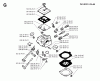 Jonsered RS51 - String/Brush Trimmer (1990-06) Listas de piezas de repuesto y dibujos CARBURETOR DETAILS