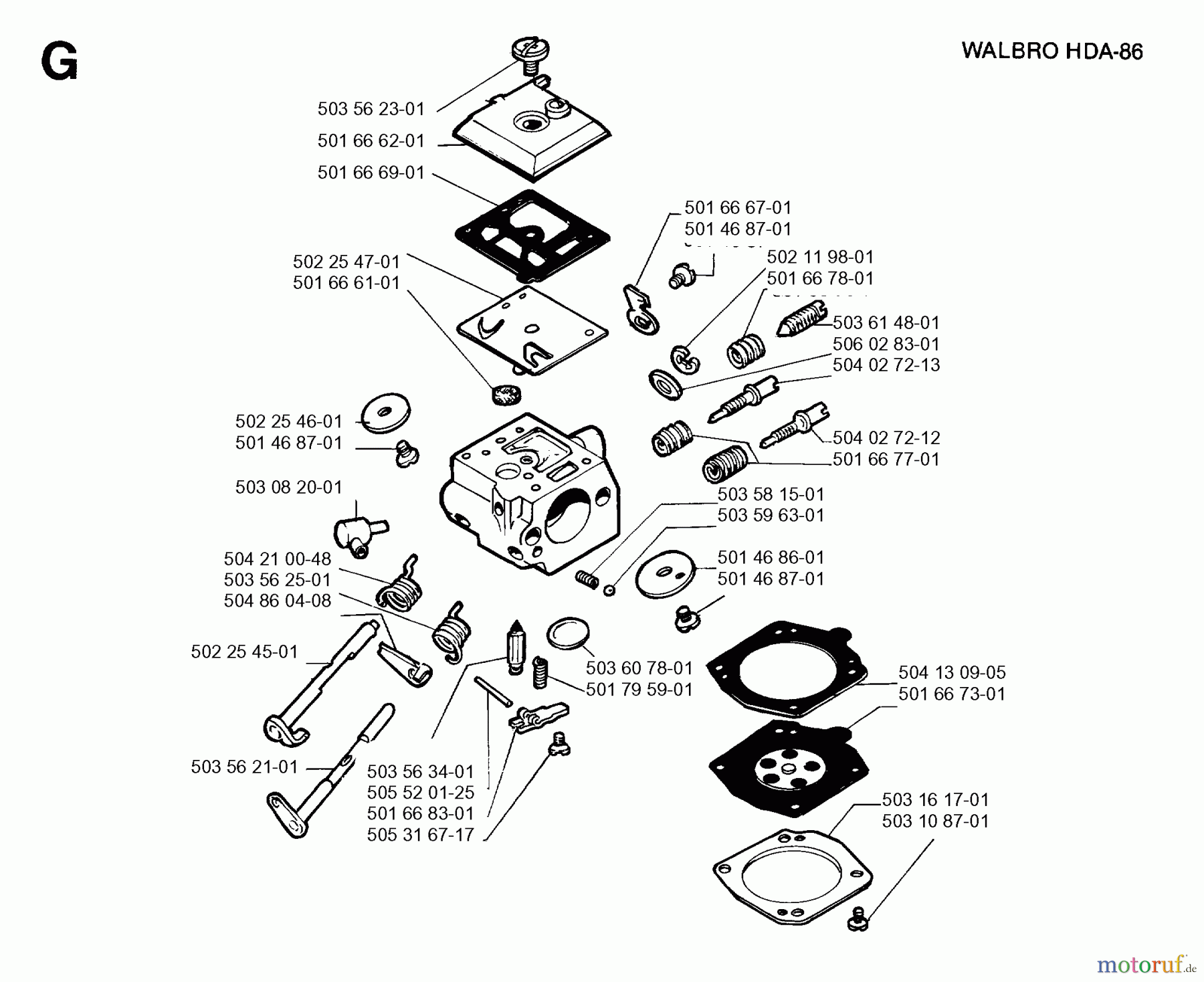  Jonsered Motorsensen, Trimmer RS51 - Jonsered String/Brush Trimmer (1990-06) CARBURETOR DETAILS