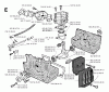 Jonsered RS51 - String/Brush Trimmer (1990-06) Listas de piezas de repuesto y dibujos CYLINDER CRANKCASE