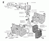 Jonsered RS51 - String/Brush Trimmer (1994-06) Listas de piezas de repuesto y dibujos CYLINDER CRANKCASE