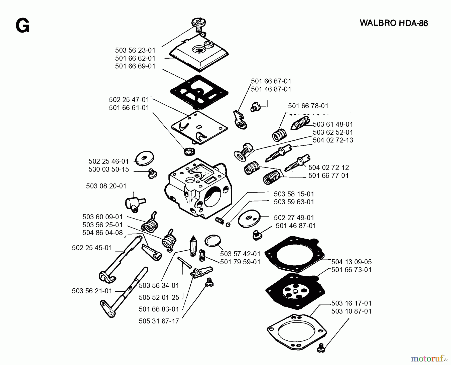  Jonsered Motorsensen, Trimmer RS51 - Jonsered String/Brush Trimmer (1995-03) CARBURETOR DETAILS