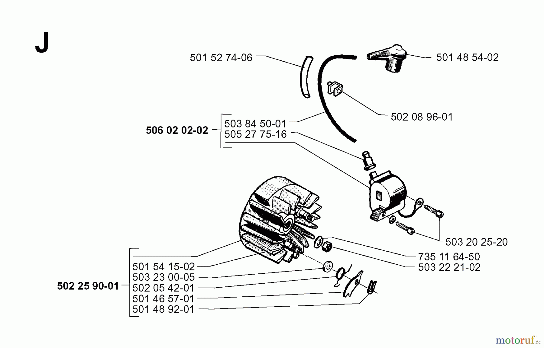  Jonsered Motorsensen, Trimmer RS51 - Jonsered String/Brush Trimmer (1998-03) IGNITION SYSTEM