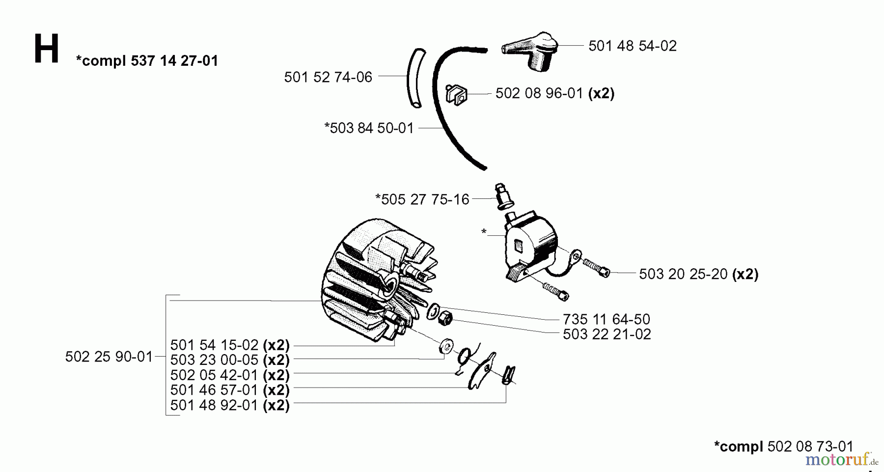  Jonsered Motorsensen, Trimmer RS52 - Jonsered String/Brush Trimmer (2001-05) IGNITION SYSTEM