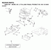 Jonsered LT17A (JNA17H42A, 954130086) - Lawn & Garden Tractor (2003-01) Listas de piezas de repuesto y dibujos ENGINE CUTTING EQUIPMENT