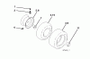 Jonsered LT2113 CM (96061022404) - Lawn & Garden Tractor (2010-03) Listas de piezas de repuesto y dibujos WHEELS TIRES