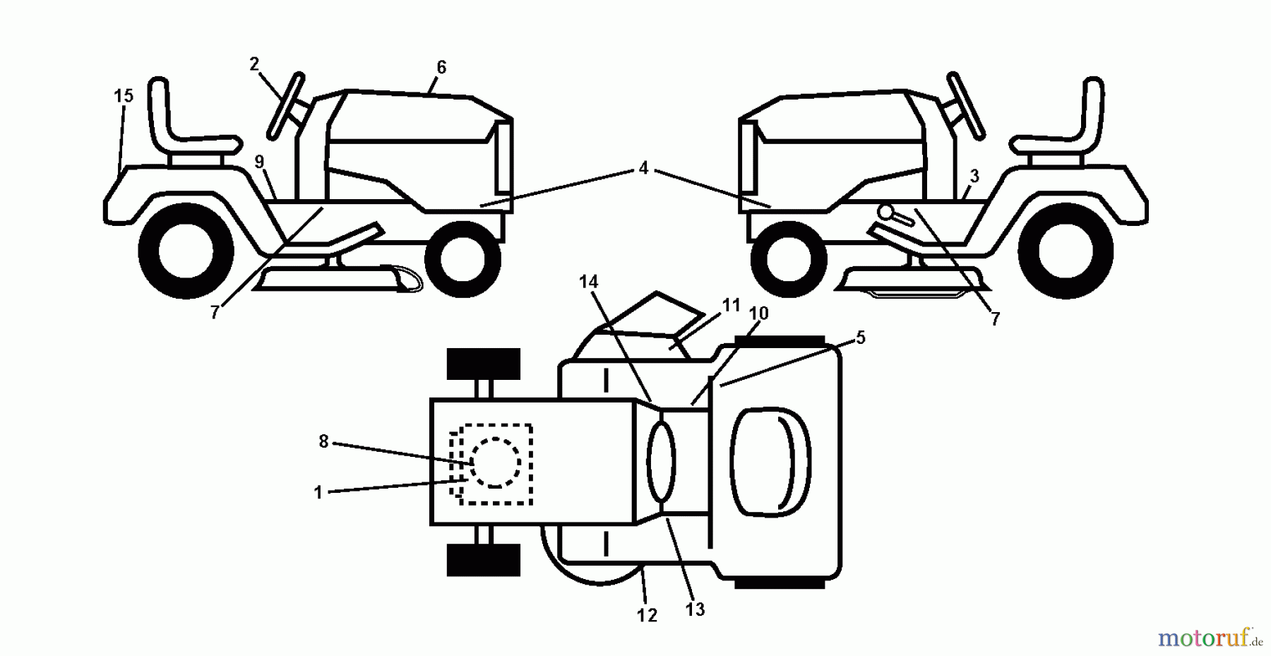  Jonsered Rasen  und Garten Traktoren LT2213 A (96041008000) - Jonsered Lawn & Garden Tractor (2009-01) DECALS