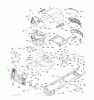 Jonsered LT2213 CA (96051001002) - Lawn & Garden Tractor (2011-08) Listas de piezas de repuesto y dibujos CHASSIS ENCLOSURES