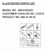 Jonsered LT2216 (96041003201) - Lawn & Garden Tractor (2007-02) Listas de piezas de repuesto y dibujos FREQUENTLY USED PARTS