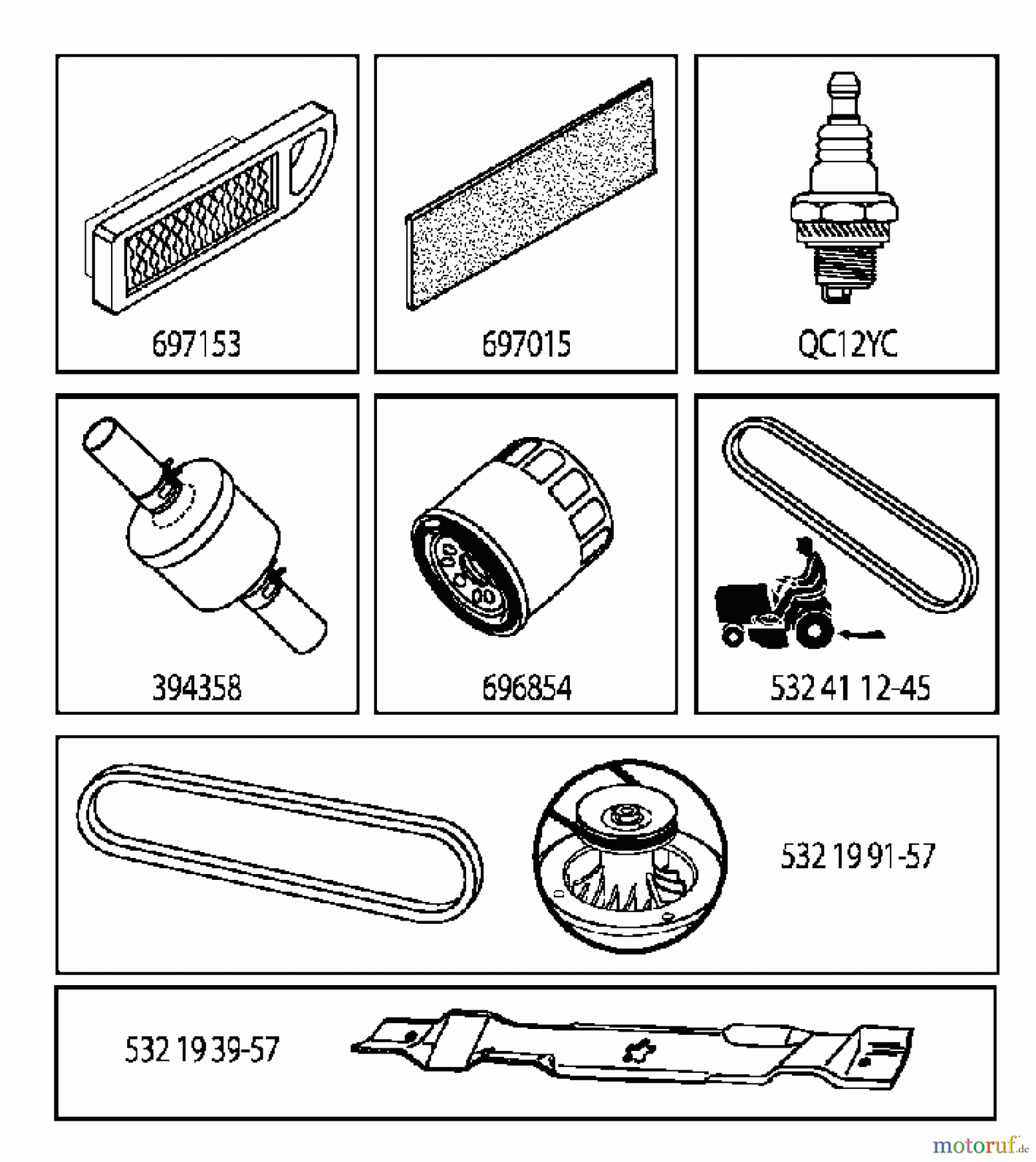  Jonsered Rasen  und Garten Traktoren LT2216 (96041010100) - Jonsered Lawn & Garden Tractor (2009-01) FREQUENTLY USED PARTS