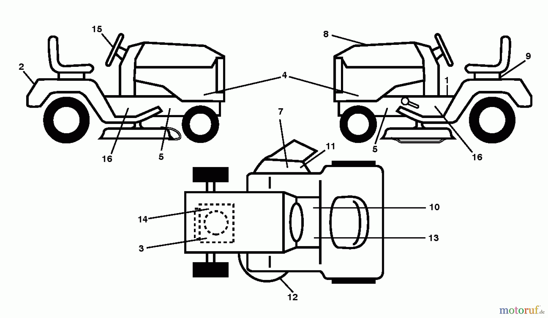  Jonsered Rasen  und Garten Traktoren LT2216 (96041010207) - Jonsered Lawn & Garden Tractor (2013-05) DECALS