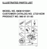 Jonsered LT2216 CM (96061019301) - Lawn & Garden Tractor (2007-04) Listas de piezas de repuesto y dibujos FREQUENTLY USED PARTS