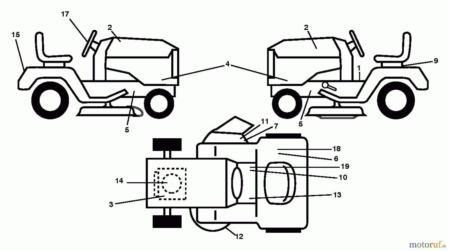  Jonsered Rasen  und Garten Traktoren LT2217 A (96041005700) - Jonsered Lawn & Garden Tractor (2007-04) DECALS