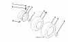 Jonsered LT2217 A (96041005701) - Lawn & Garden Tractor (2009-03) Ersatzteile WHEELS TIRES