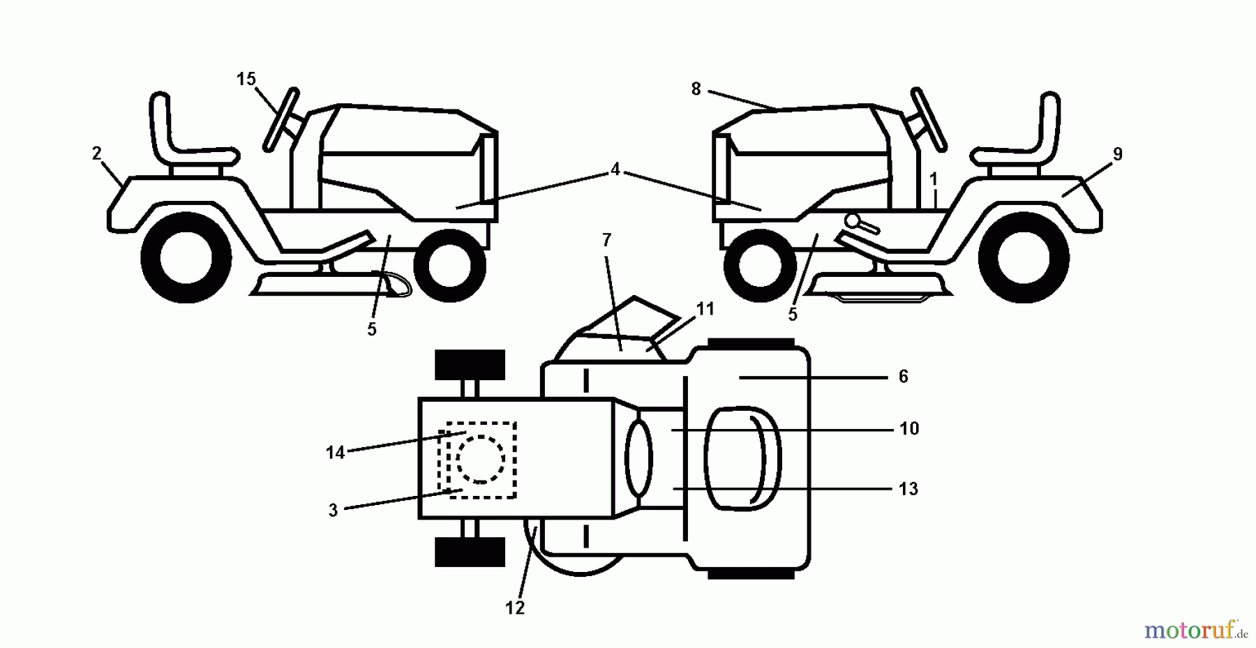  Jonsered Rasen  und Garten Traktoren LT2217 A (96041010301) - Jonsered Lawn & Garden Tractor (2009-10) DECALS