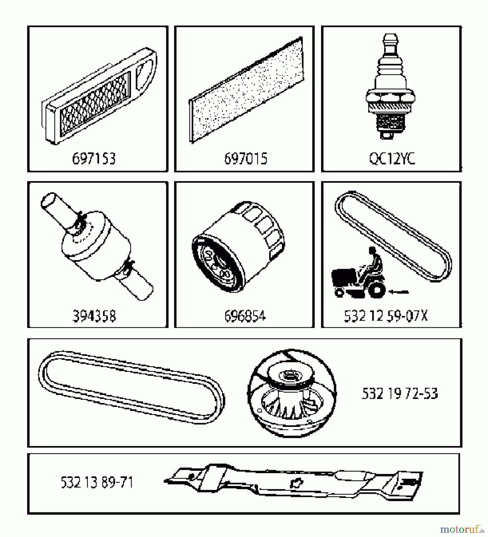  Jonsered Rasen  und Garten Traktoren LT2217 A (96041011300) - Jonsered Lawn & Garden Tractor (2009-01) FREQUENTLY USED PARTS