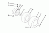 Jonsered LT2218 A (96041010500) - Lawn & Garden Tractor (2009-01) Ersatzteile WHEELS TIRES