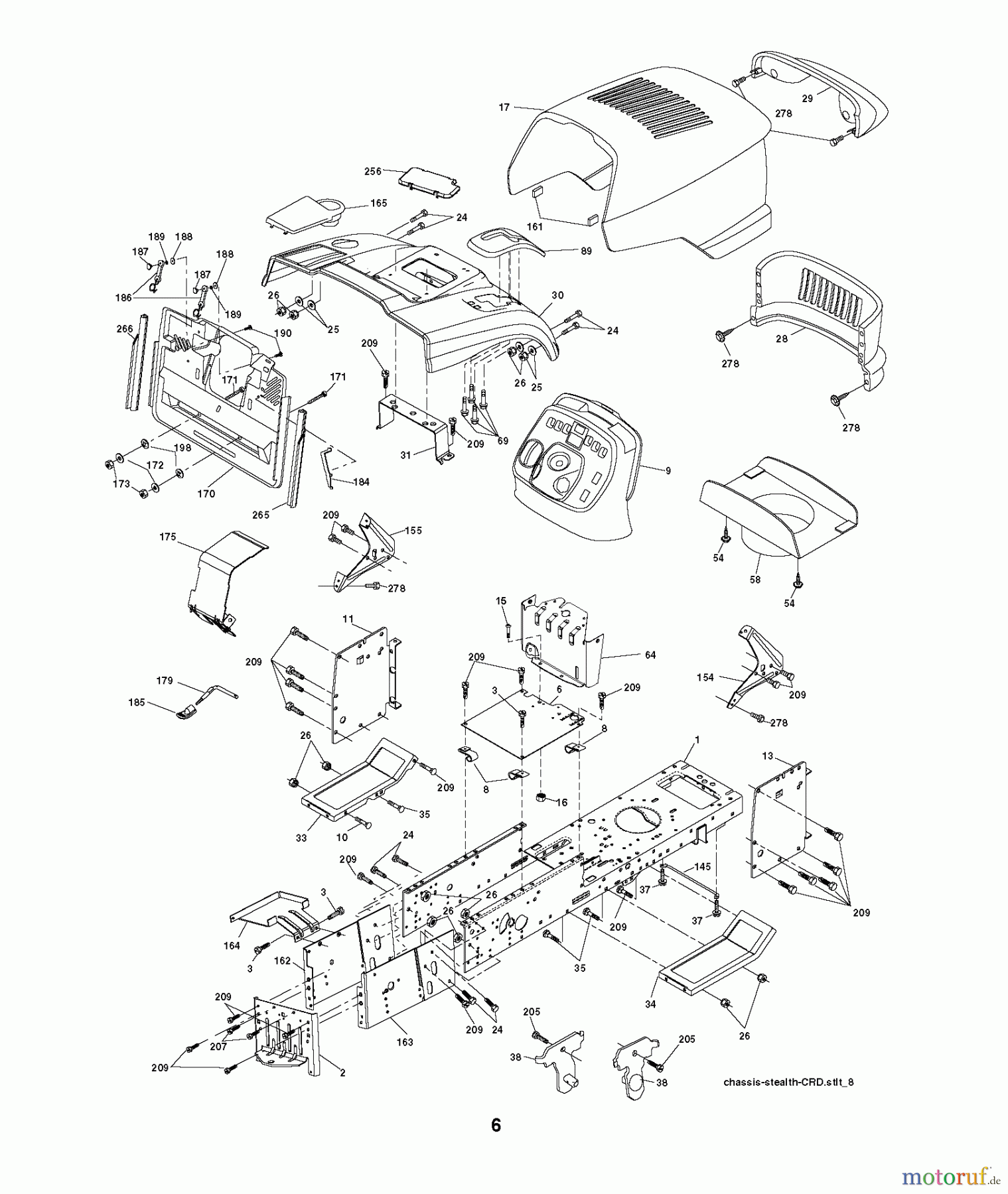  Jonsered Rasen  und Garten Traktoren LT2218 CMA2 (96061019802) - Jonsered Lawn & Garden Tractor (2007-10) CHASSIS ENCLOSURES