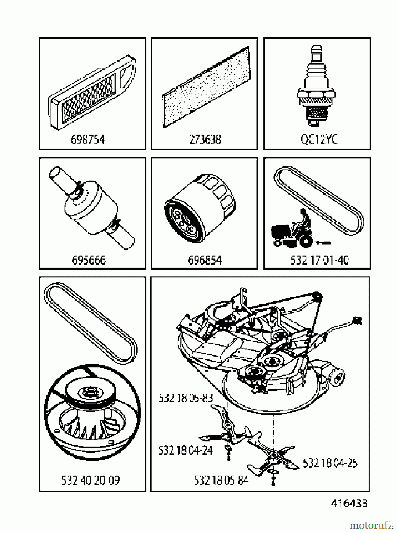  Jonsered Rasen  und Garten Traktoren LT2218 CMA2 (96061024100) - Jonsered Lawn & Garden Tractor (2009-01) FREQUENTLY USED PARTS
