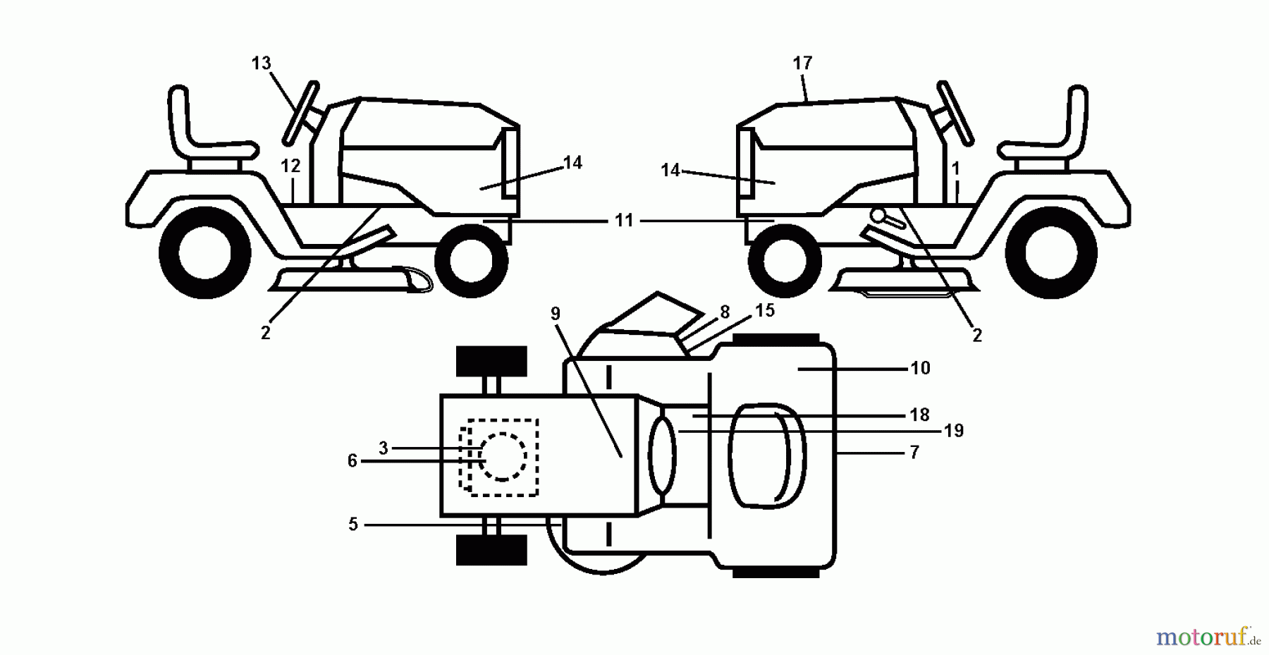 Jonsered Rasen  und Garten Traktoren LT2223 A2 (96041011101) - Jonsered Lawn & Garden Tractor (2010-02) DECALS