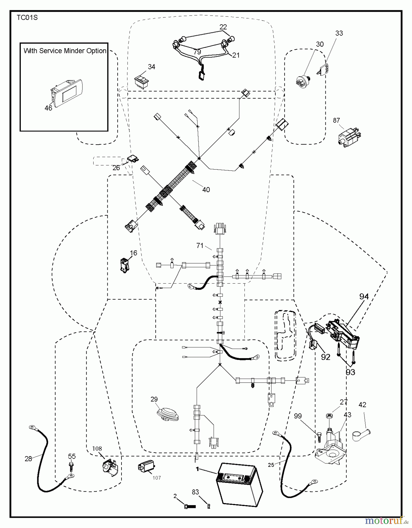  Jonsered Rasen  und Garten Traktoren LT2316 CM (96051002000) - Jonsered Lawn & Garden Tractor (2011-03) ELECTRICAL
