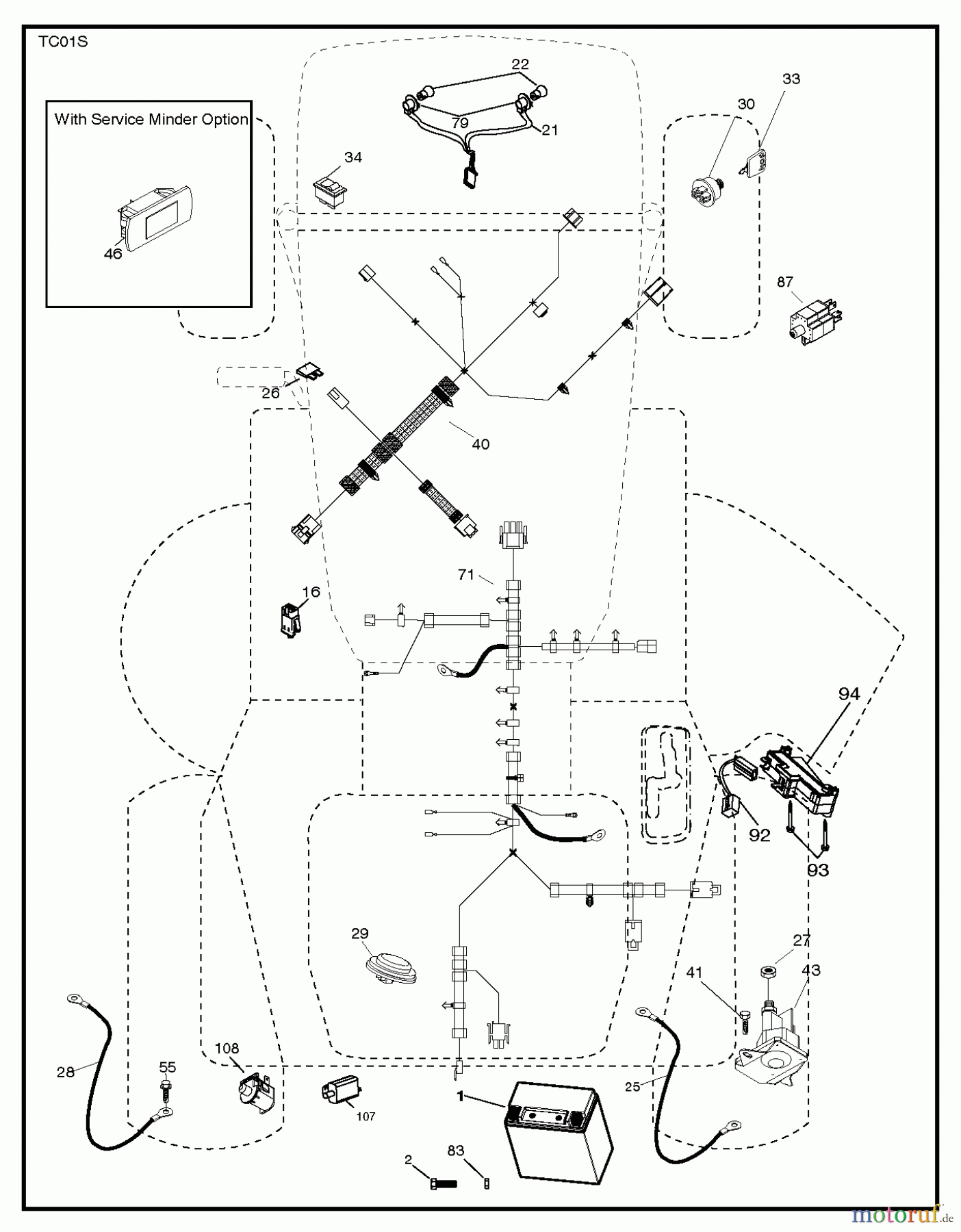 Jonsered Rasen und Garten Traktoren LT2316 CM (96051002002) - Jonsered Lawn & Garden Tractor (2012-08) ELECTRICAL