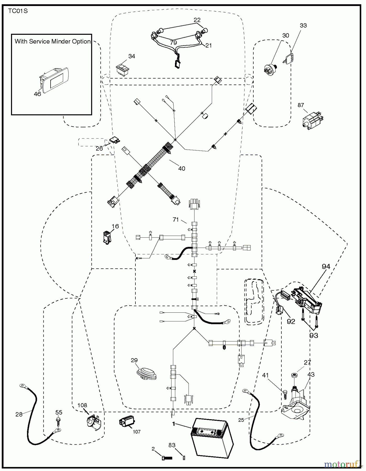  Jonsered Rasen  und Garten Traktoren LT2316 CM (96051002003) - Jonsered Lawn & Garden Tractor (2013-05) ELECTRICAL