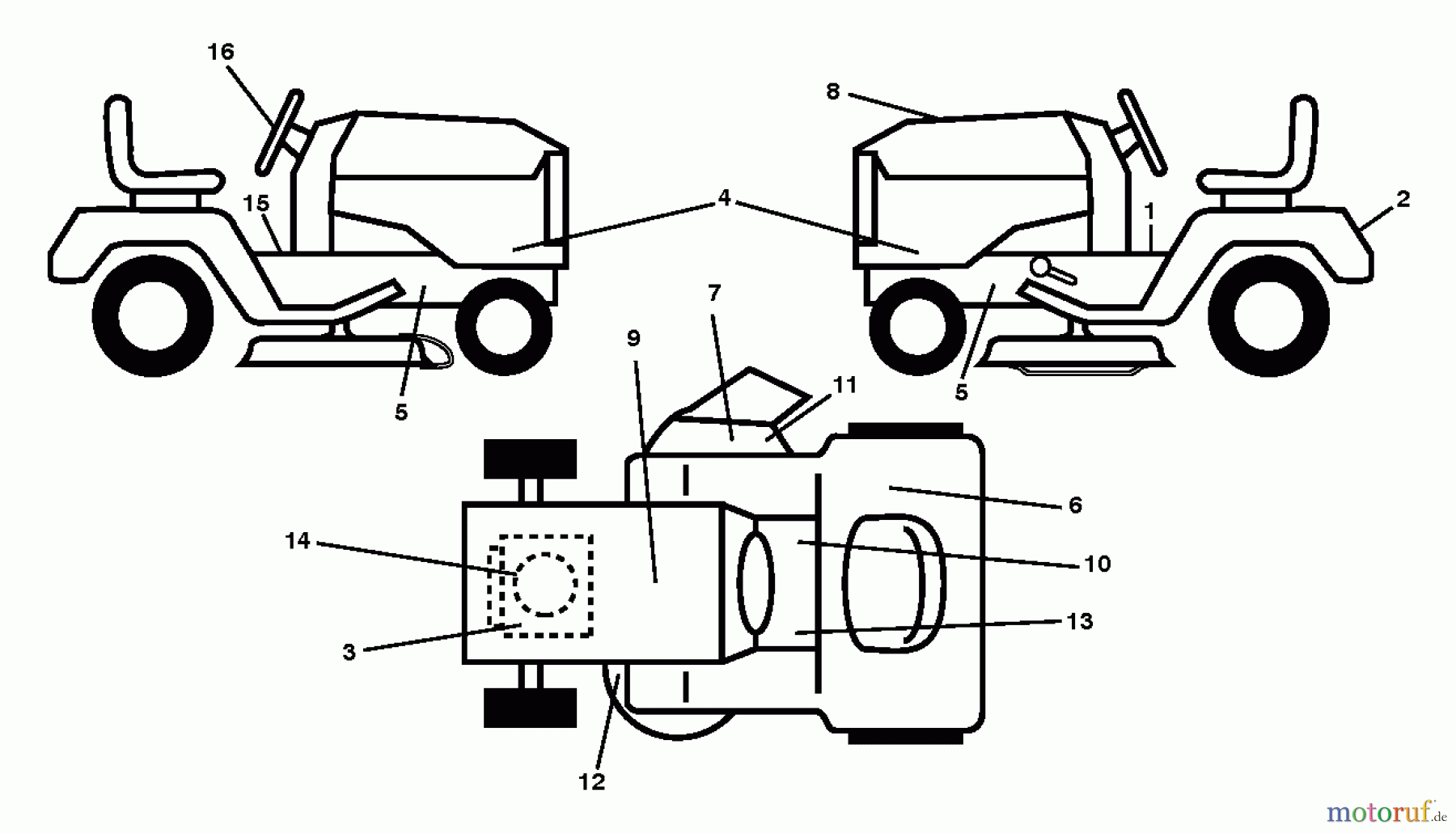  Jonsered Rasen  und Garten Traktoren LT2317 A2 (96041026000) - Jonsered Lawn & Garden Tractor (2011-11) DECALS