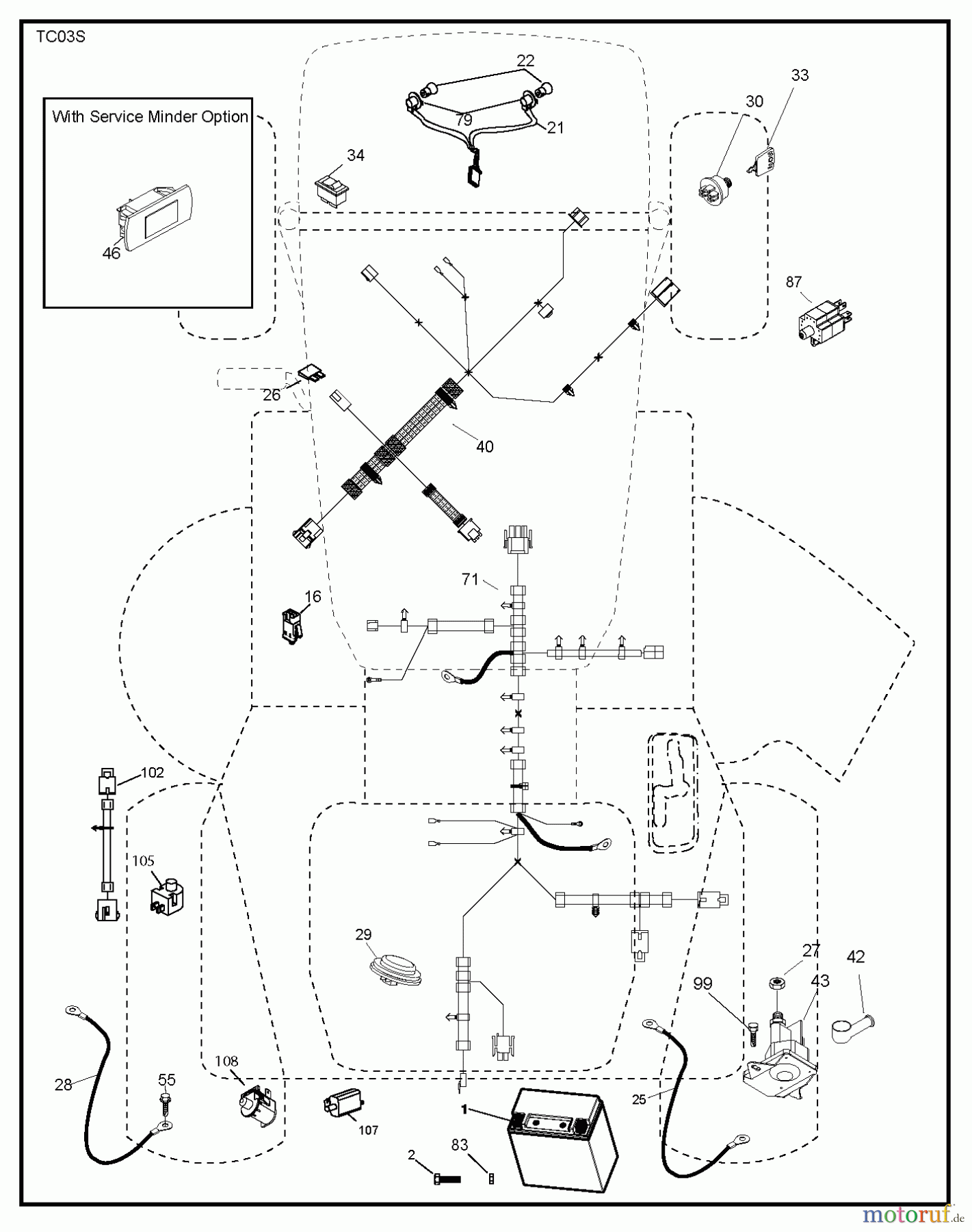  Jonsered Rasen  und Garten Traktoren LT2317 CMA (96051002100) - Jonsered Lawn & Garden Tractor (2011-01) ELECTRICAL