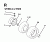 Jonsered LTH16 - 42" Lawn & Garden Tractor (1998-01) Listas de piezas de repuesto y dibujos WHEELS TIRES