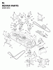 Jonsered YTH18 (954003471) - 46" Lawn & Garden Tractor (1996-01) Listas de piezas de repuesto y dibujos MOWER DECK / CUTTING DECK
