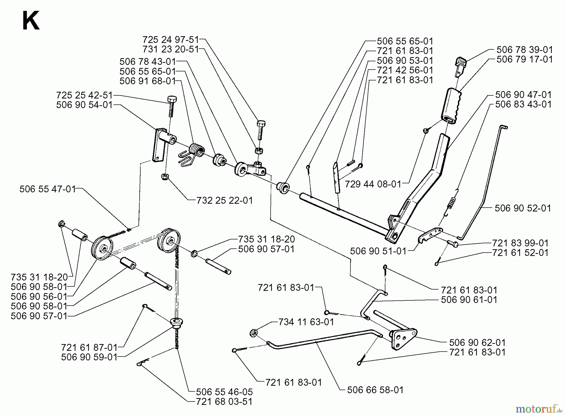  Jonsered Reitermäher FR13 (85CM) - Jonsered Rear-Engine Riding Mower (1998-06) CONTROLS #1