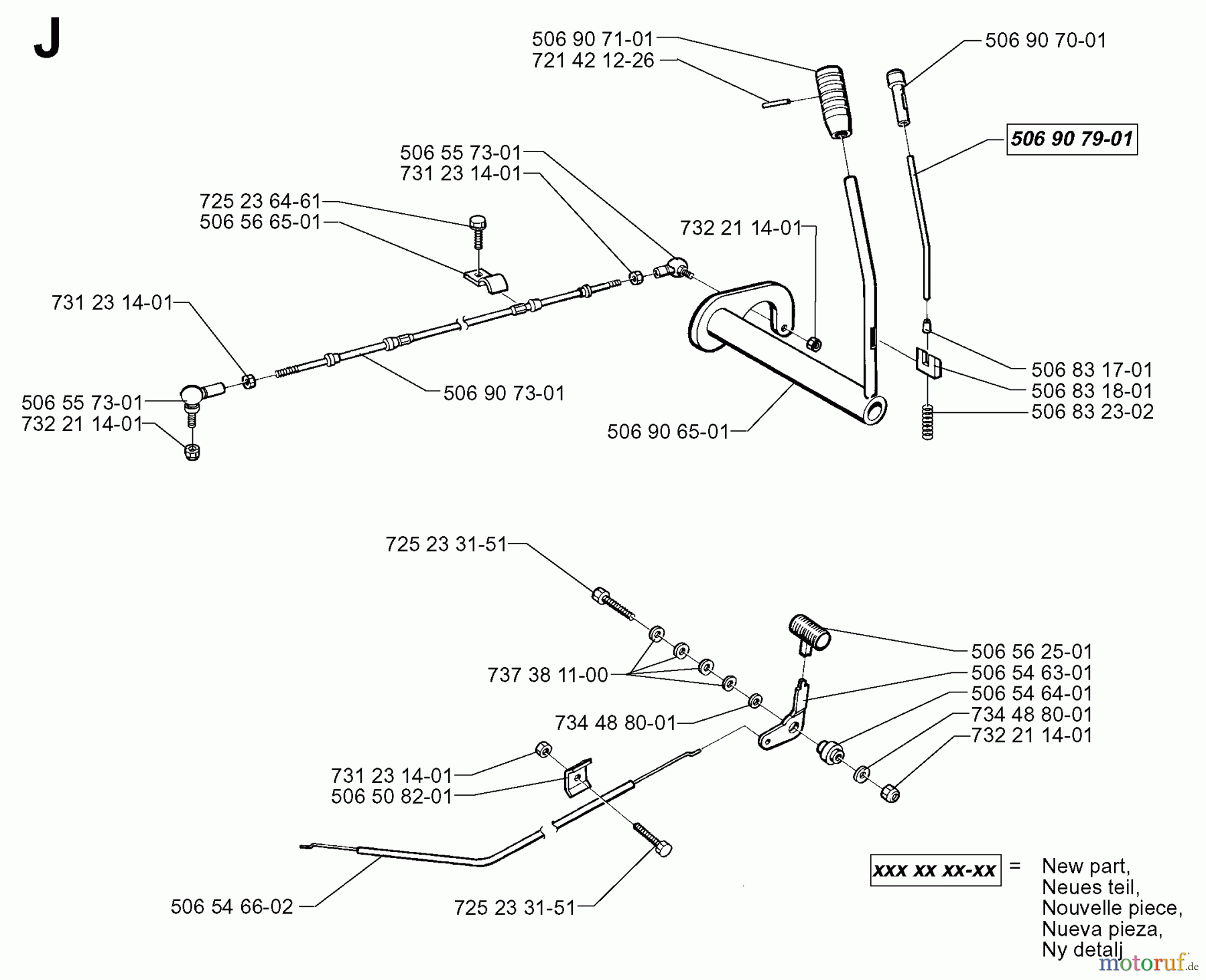 Jonsered Reitermäher FR13 (85CM) - Jonsered Rear-Engine Riding Mower (1998-06) CONTROLS #2