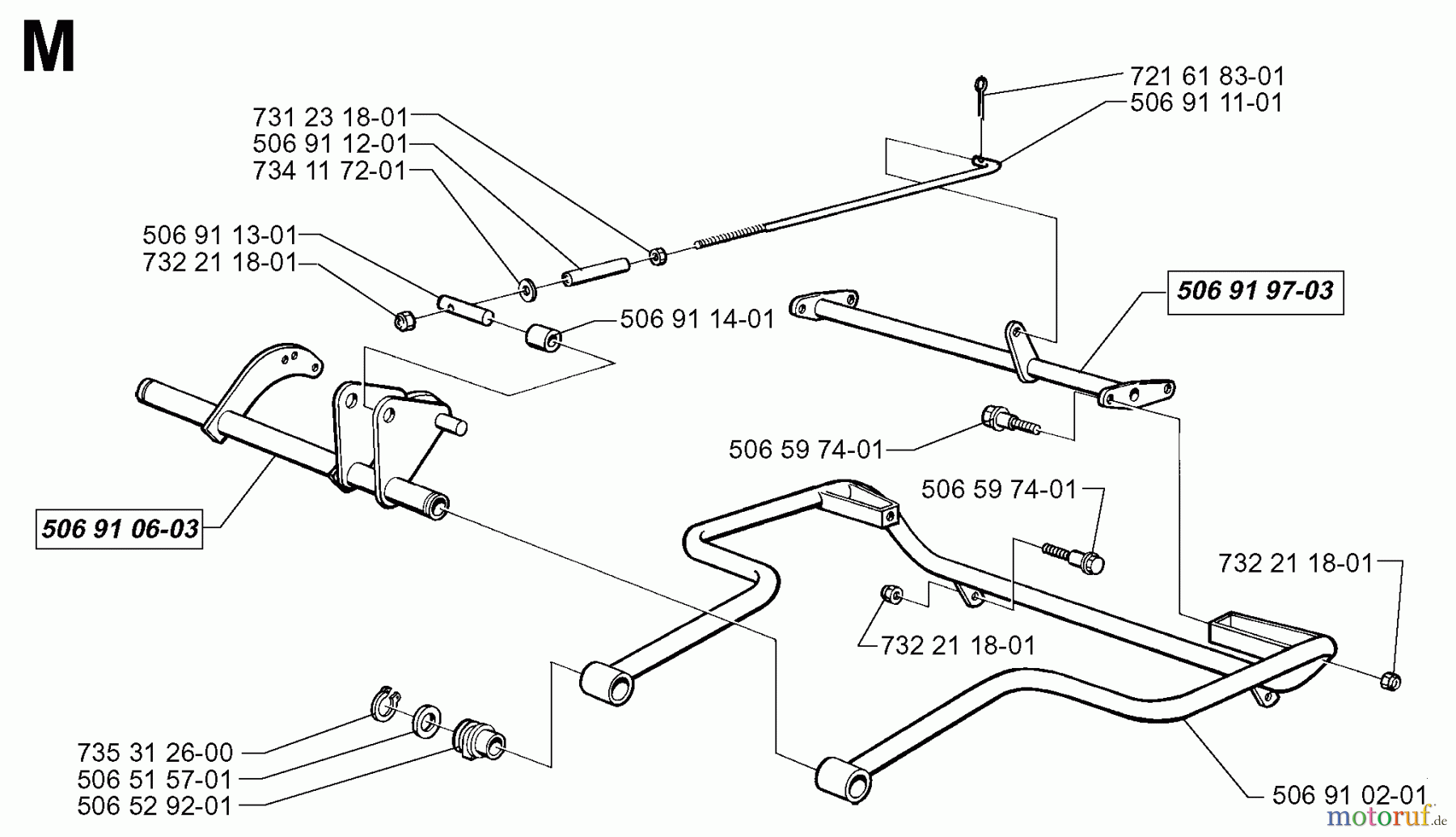  Jonsered Reitermäher FR13 - Jonsered Rear-Engine Riding Mower (1998-10) FRAME