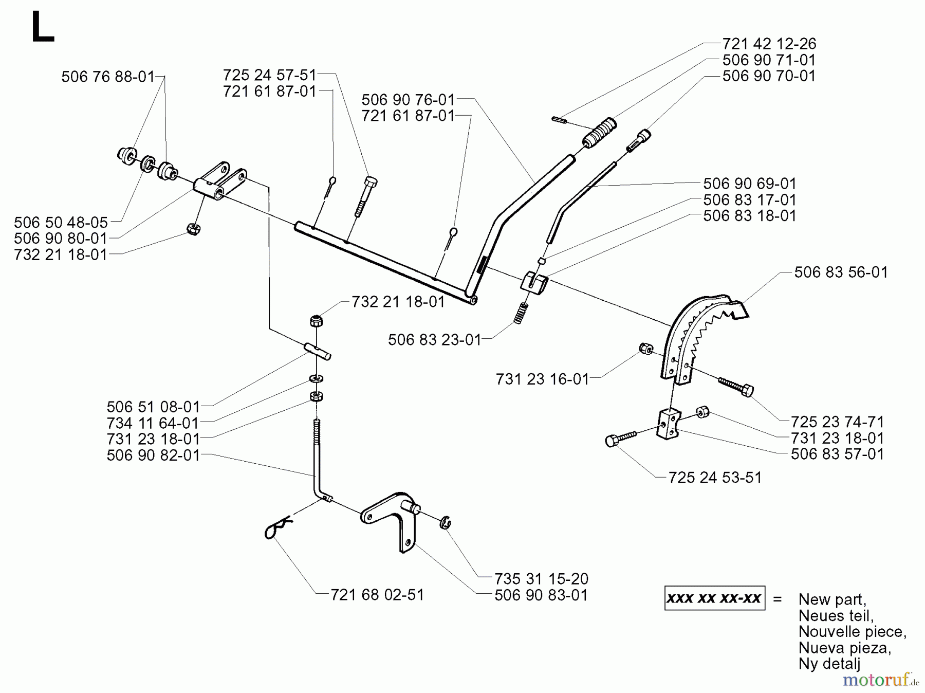  Jonsered Reitermäher FR13 - Jonsered Rear-Engine Riding Mower (2000-02) HEIGHT ADJUSTMENT