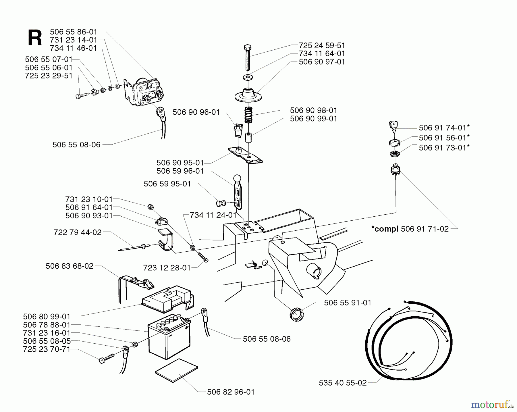  Jonsered Reitermäher FR2113 A - Jonsered Rear-Engine Riding Mower (2002-03) ELECTRICAL