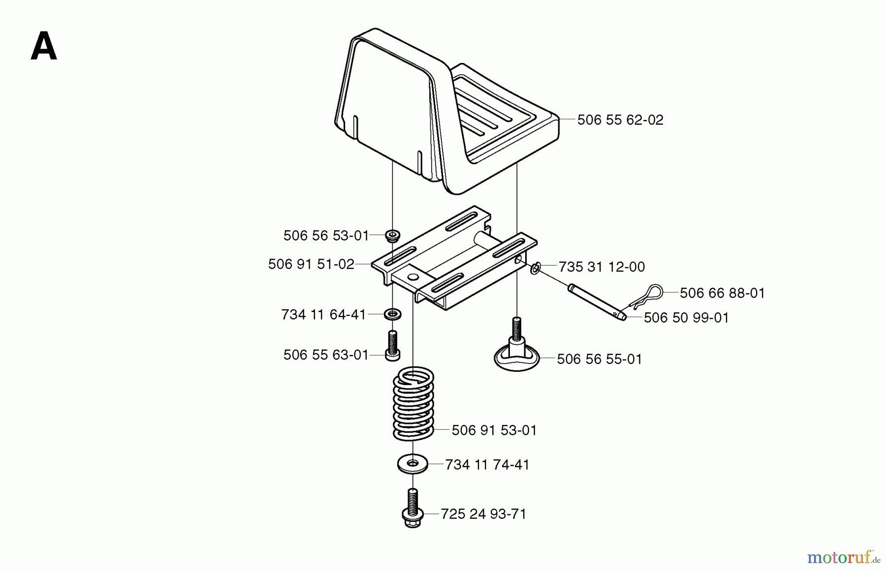 Jonsered Reitermäher FR2113 A - Jonsered Rear-Engine Riding Mower (2002-03) SEAT