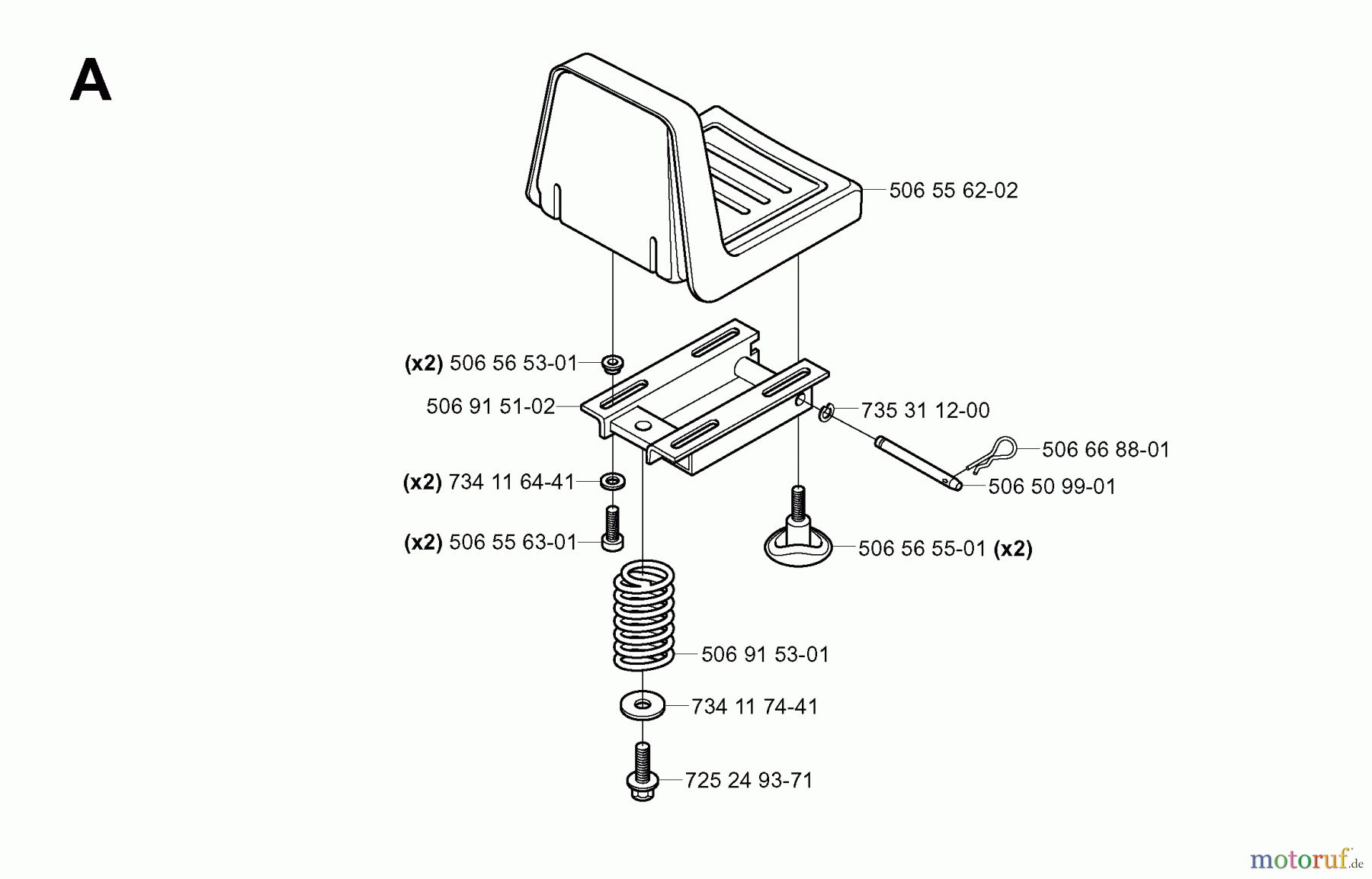  Jonsered Reitermäher FR2113 MA (965070601) - Jonsered Rear-Engine Riding Mower (2006-01) SEAT