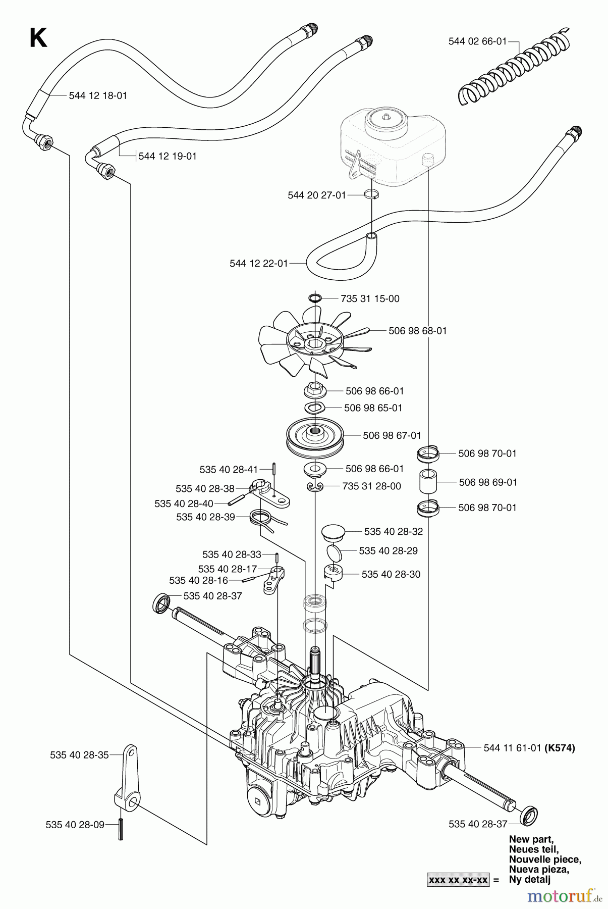  Jonsered Reitermäher FR2113 MA 4X4 - Jonsered Rear-Engine Riding Mower (2007-01) TRANSMISSION #4