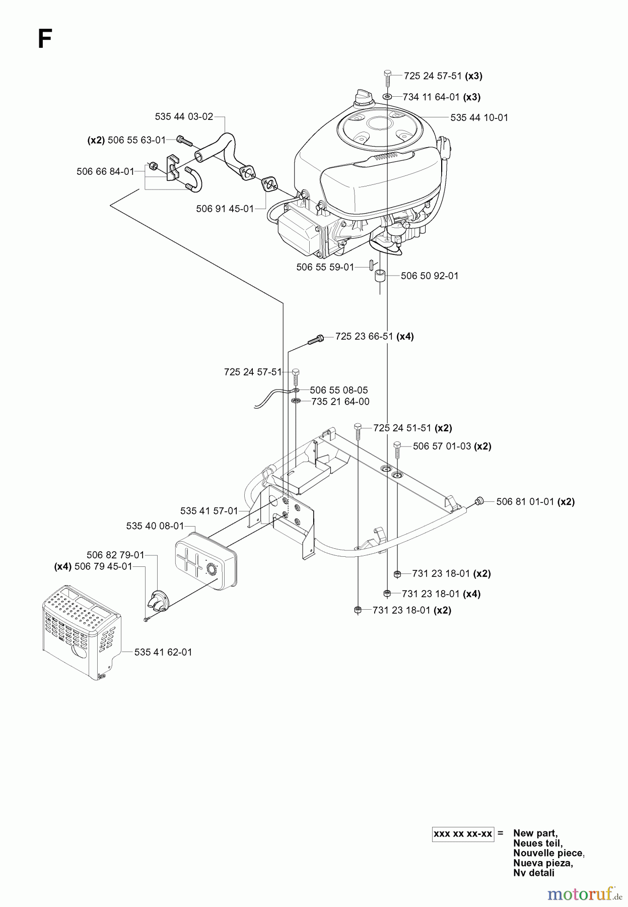  Jonsered Reitermäher FR2116 MA (953535401) - Jonsered Rear-Engine Riding Mower (2006-01) ENGINE