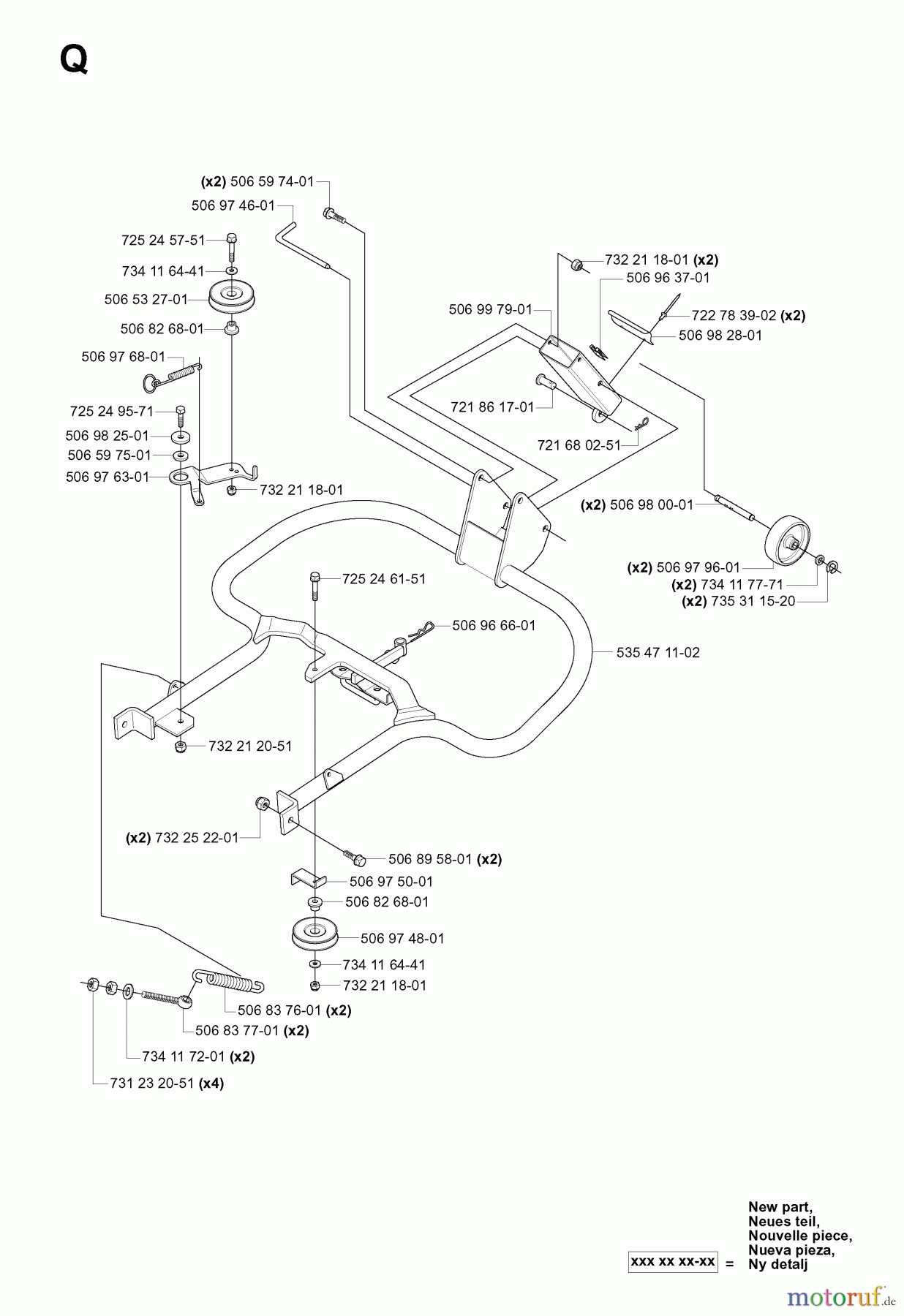  Jonsered Reitermäher FR2116 MA (953535401) - Jonsered Rear-Engine Riding Mower (2006-01) FRAME